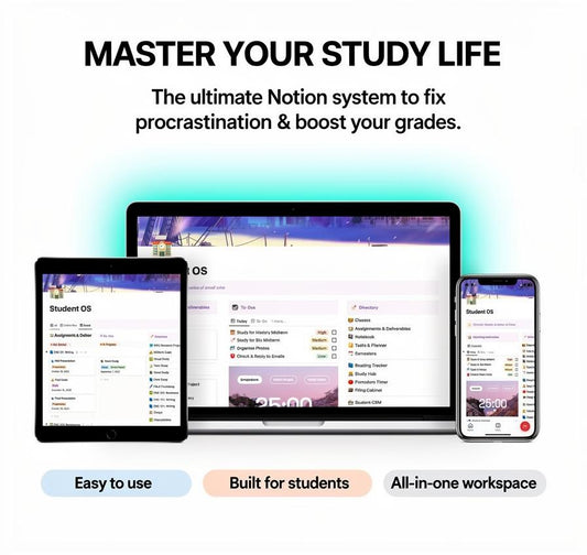 The ultimate Notion system to fix procrastination and boost your grades